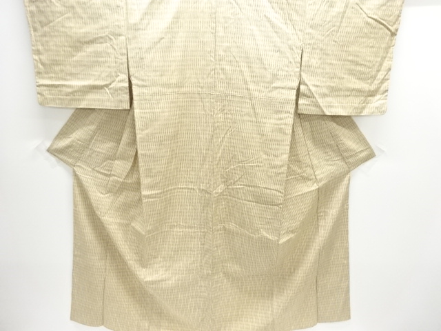 JAPANESE KIMONO / ANTIQUE VARIED STRIPE PATTERN WOVEN TSUMUGIHITOE KIM
